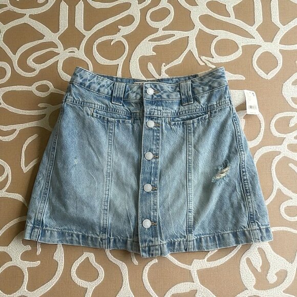 FREE PEOPLE Light Blue We The Free Denim Skort Size 27 NEW NWT - Picture 1 of 7